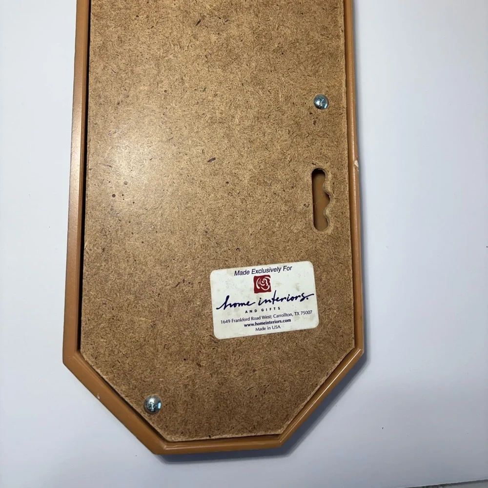 VTG Home Interiors Gold Leaf Ornate Wall Mirror 5.25”W X 17.5”H Octagonal